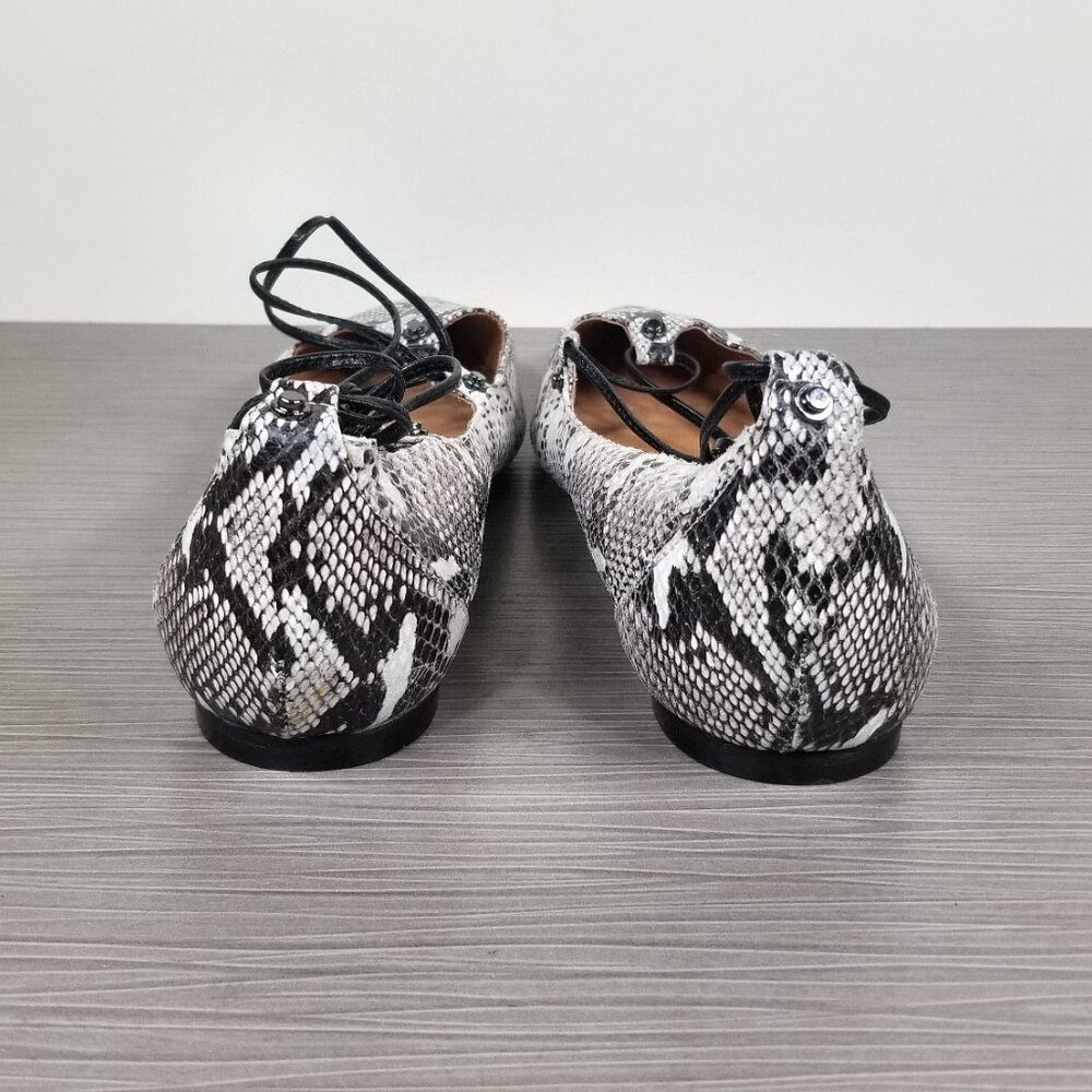 Halogen Owen Ghillie Flat. Snakeskin Black & White Print, Womens Size 9.5 M - Picture 5 of 12